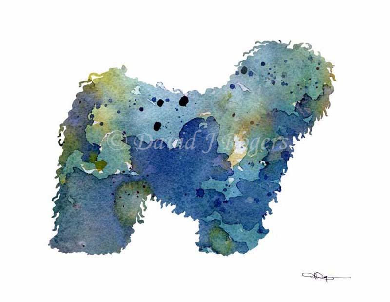 Puli Abstract Watercolor Art Print by Artist DJ Rogers