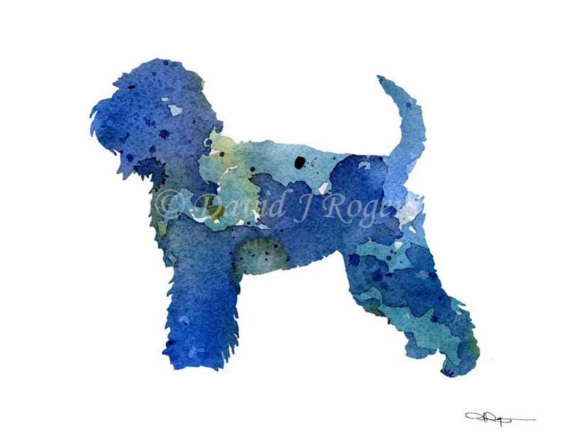 A Soft Coated Wheaten Terrier 0 print based on a David J Rogers original watercolor