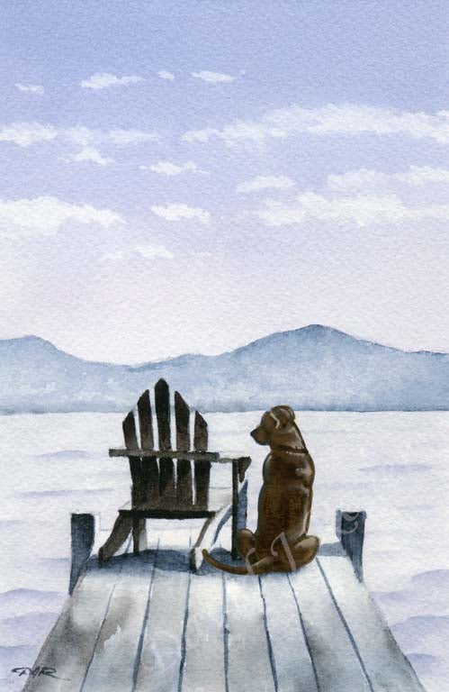 A Chocolate Lab other print based on a David J Rogers original watercolor