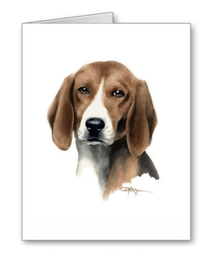 English Foxhound Watercolor Art by Artist DJ Rogers