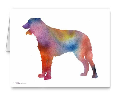 A Irish Wolfhound 0 print based on a David J Rogers original watercolor