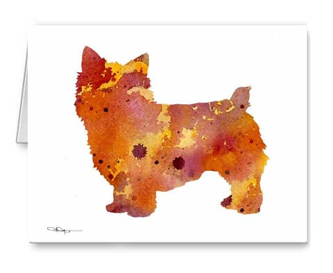 A Norwich Terrier 0 print based on a David J Rogers original watercolor