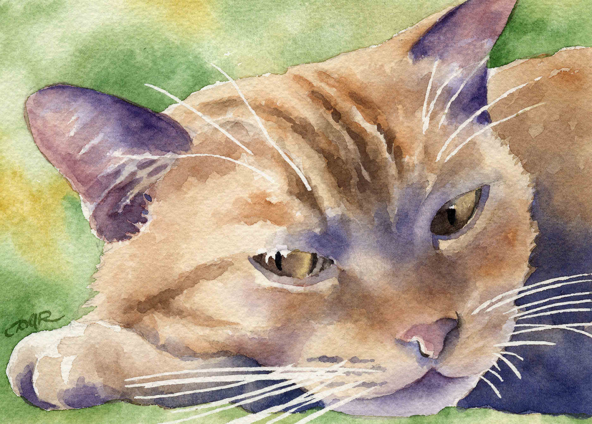 Orange Tabby Cat Wall Art Print Poster Portrait Picture Painting orange-tabby-cat-wall-art-print-poster-portrait-picture-painting