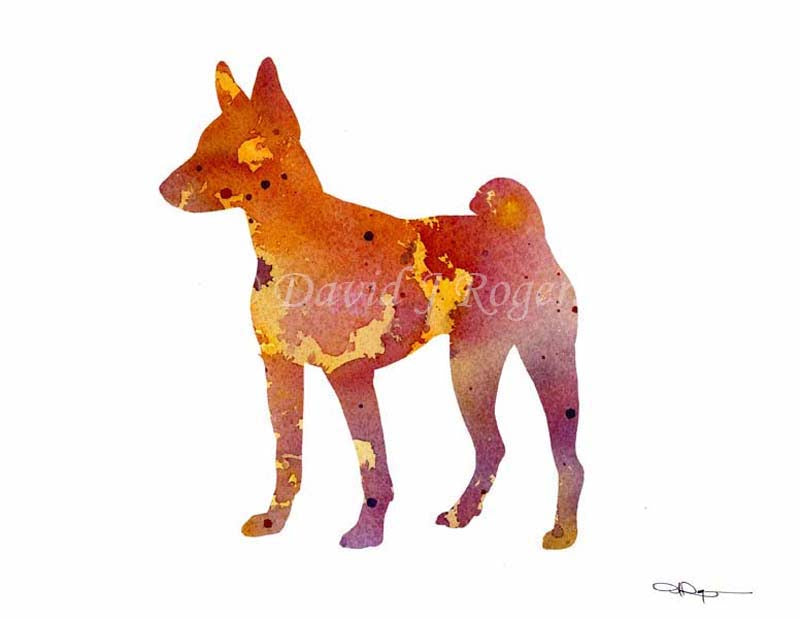 Basenji Dog Wall Art Print Poster Picture Painting Bedroom Room Decor