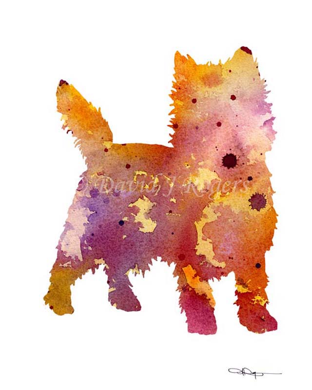 A Cairn Terrier 0 print based on a David J Rogers original watercolor