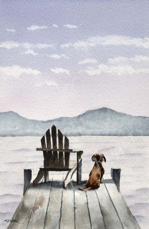 A Dachshund other print based on a David J Rogers original watercolor