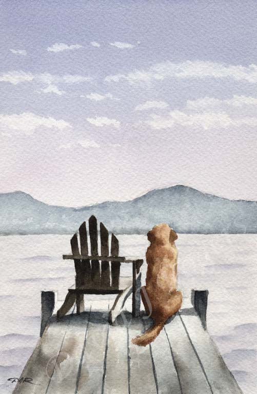 A Golden Retriever other print based on a David J Rogers original watercolor