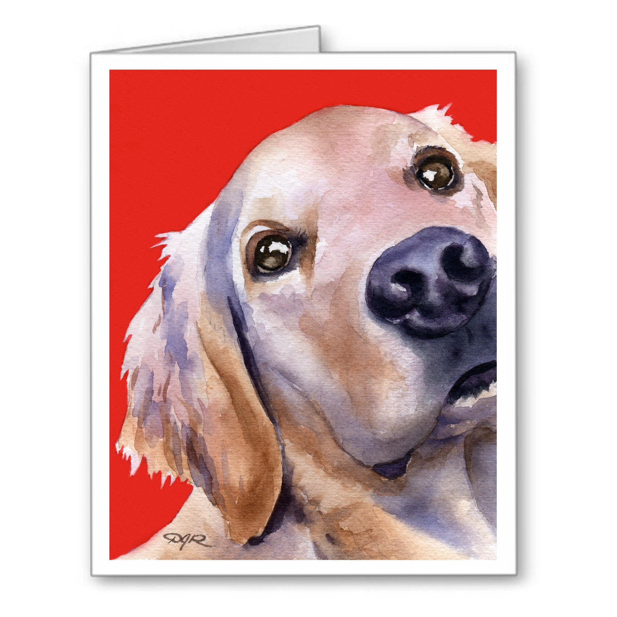Golden Retriever Dog Art Note Card Birthday Thank You Party Invitation – Dog  Prints Gallery