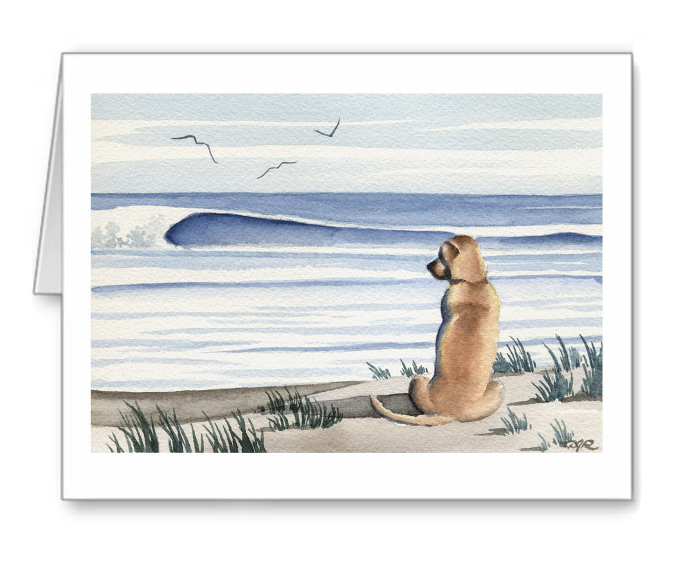 Labrador Retriever Watercolor Note Card Art by Artist DJ Rogers