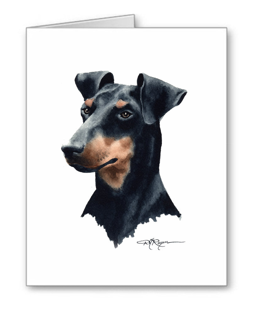 Manchester Terrier Watercolor Art by Artist DJ Rogers