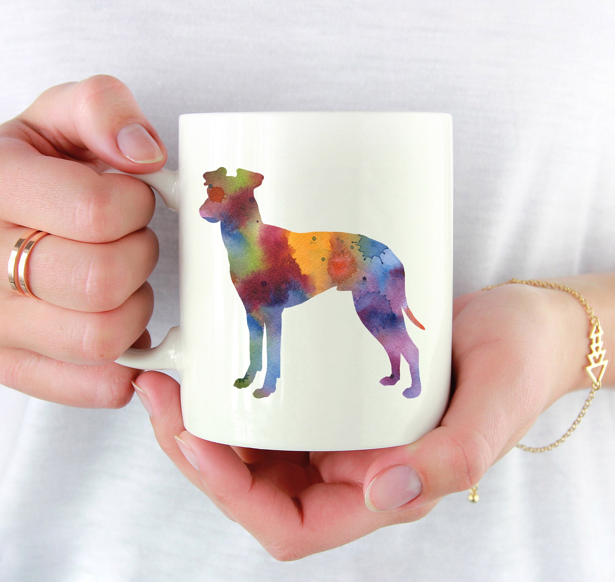 Manchester Terrier Watercolor Mug Art by Artist DJ Rogers