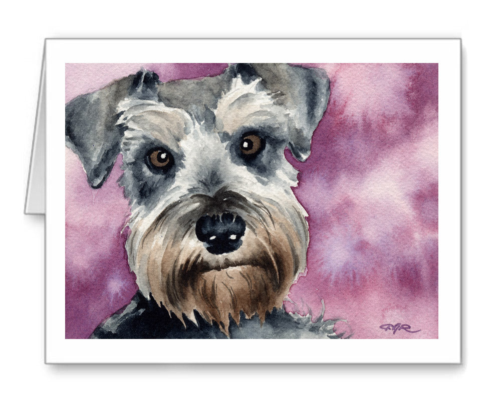 Miniature Schnauzer Wearing Suit and Tie print by Dreamscapes