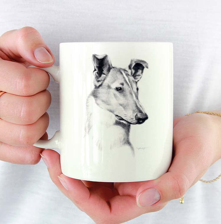 A Smooth Collie portrait print based on a David J Rogers original watercolor