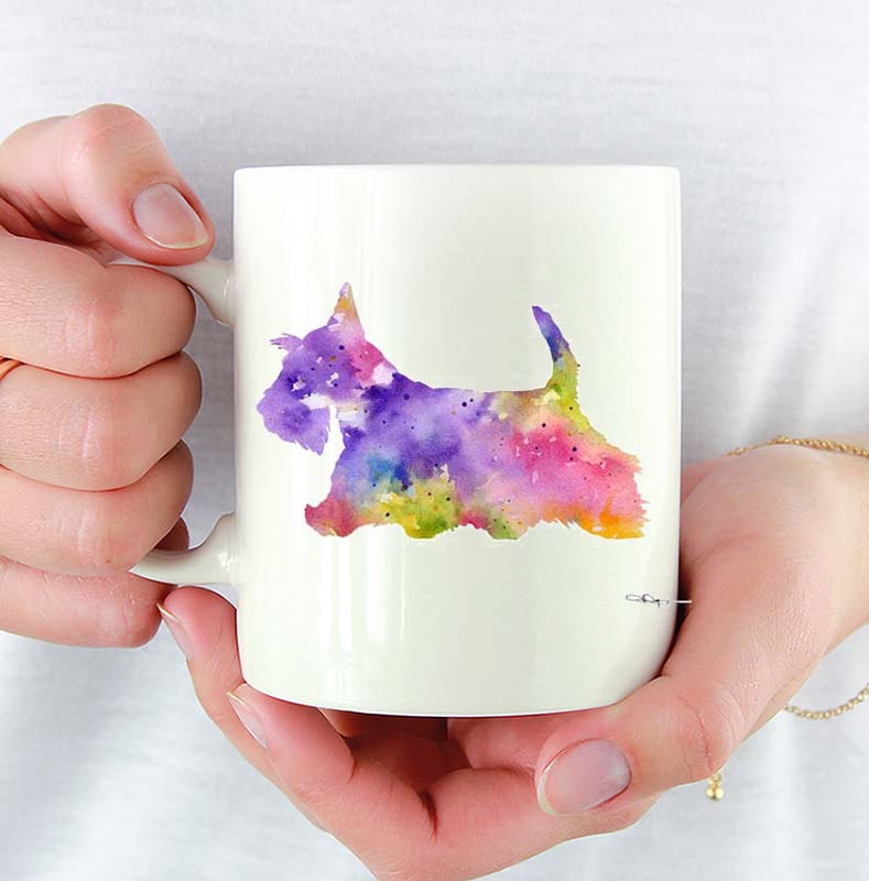 A Scottish Terrier 0 print based on a David J Rogers original watercolor