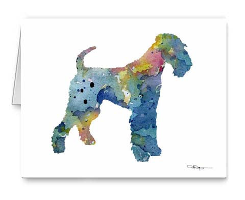 A Airdale Terrier 0 print based on a David J Rogers original watercolor