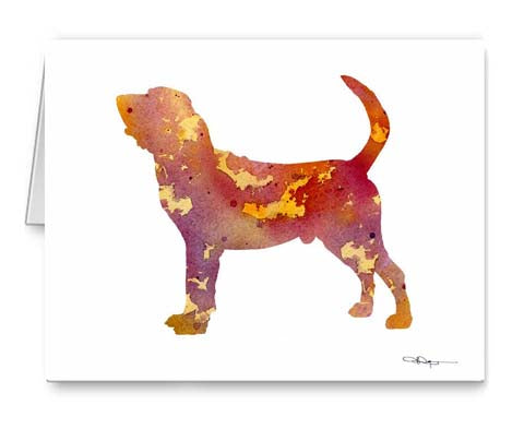 A Bloodhound 0 print based on a David J Rogers original watercolor