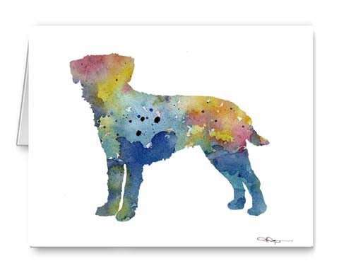 A Border Terrier 0 print based on a David J Rogers original watercolor
