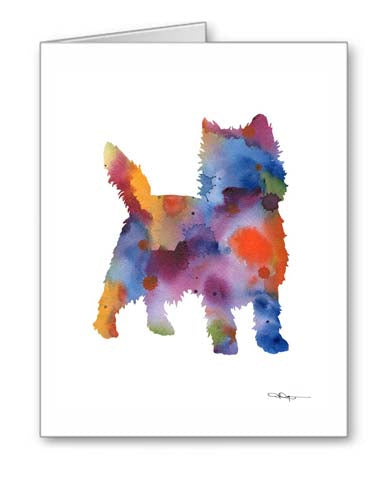 A Cairn Terrier 0 print based on a David J Rogers original watercolor