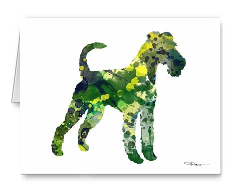 A Irish Terrier 0 print based on a David J Rogers original watercolor