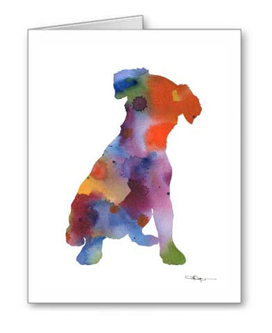 A Jack Russell Terrier 0 print based on a David J Rogers original watercolor