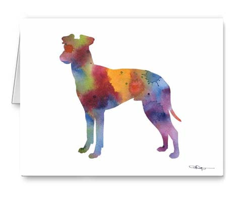 A Manchester Terrier 0 print based on a David J Rogers original watercolor