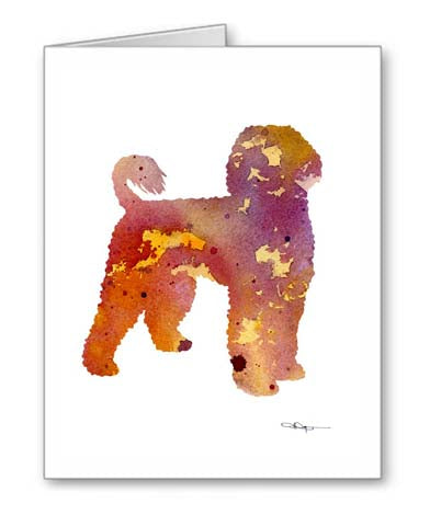 A Portuguese Water Dog 0 print based on a David J Rogers original watercolor