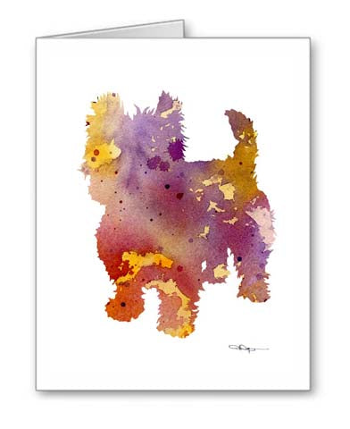 A West Highland Terrier 0 print based on a David J Rogers original watercolor
