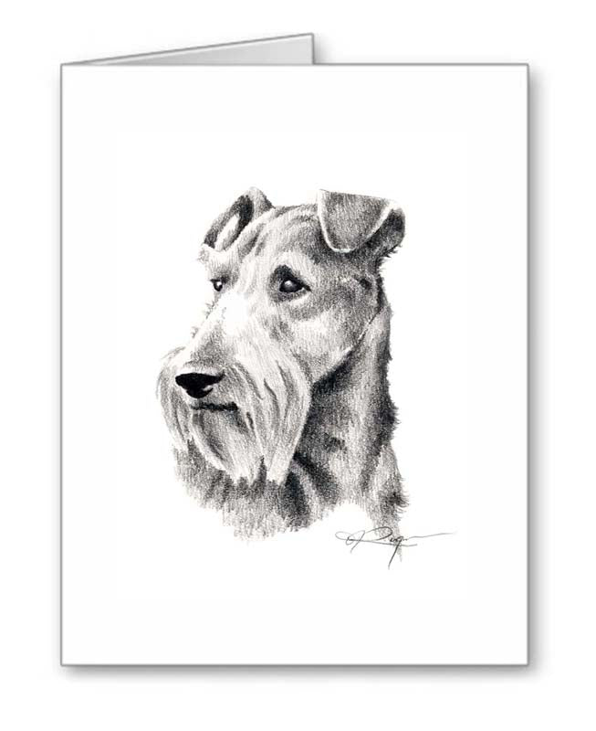 A Irish Terrier portrait print based on a David J Rogers original watercolor