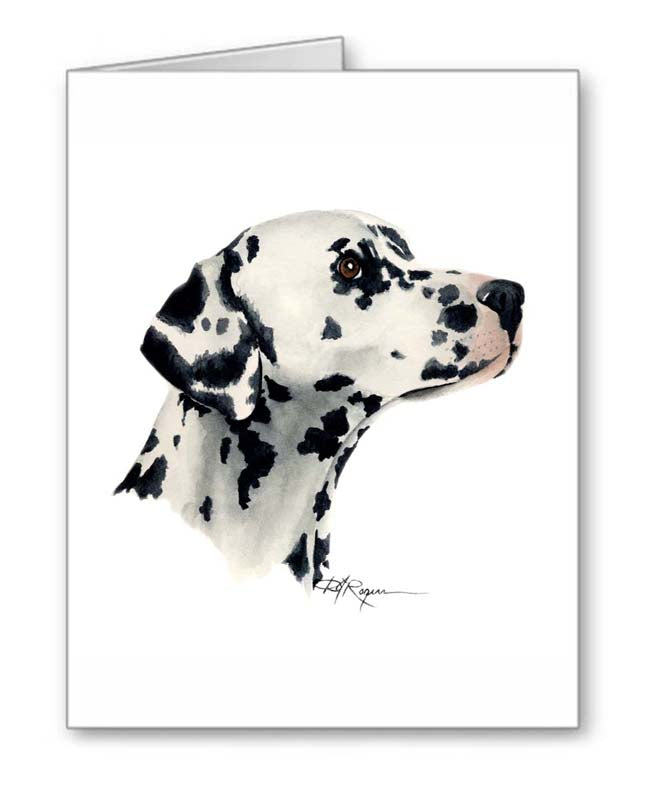A Dalmatian portrait print based on a David J Rogers original watercolor