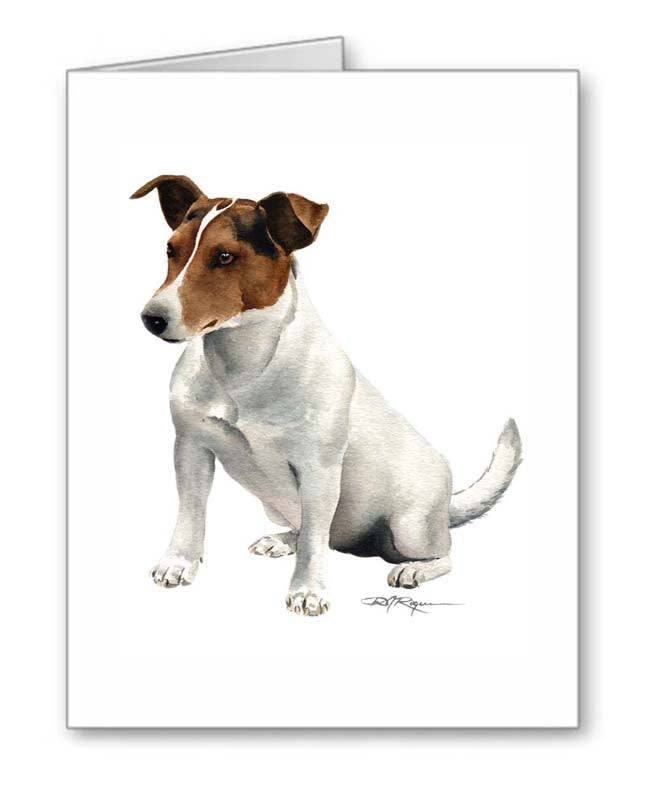 A Jack Russell Terrier 0 print based on a David J Rogers original watercolor