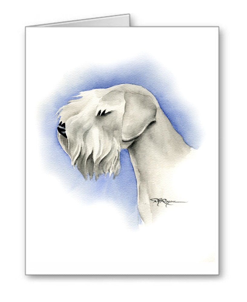 Sealyham Terrier Watercolor Note Card Art by Artist DJ Rogers