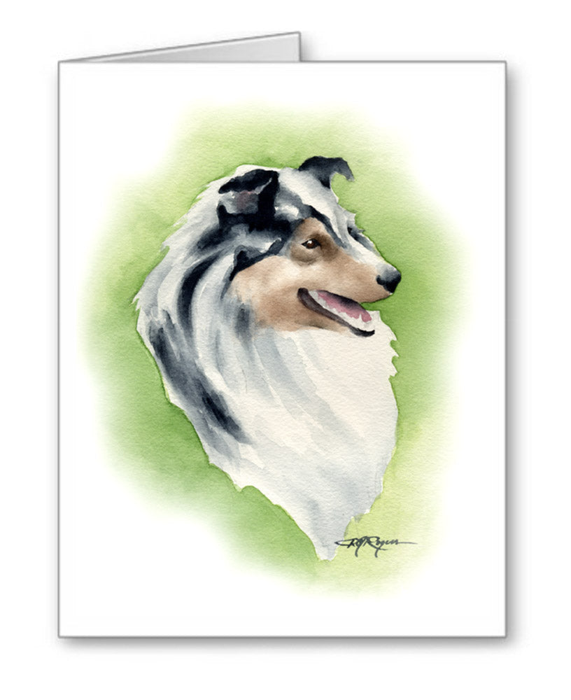 Shetland Sheepdog Watercolor Art by Artist DJ Rogers
